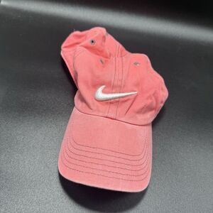 Nike Hat Cap CHild Girls Adjustable Solid Pink Hook Loop
